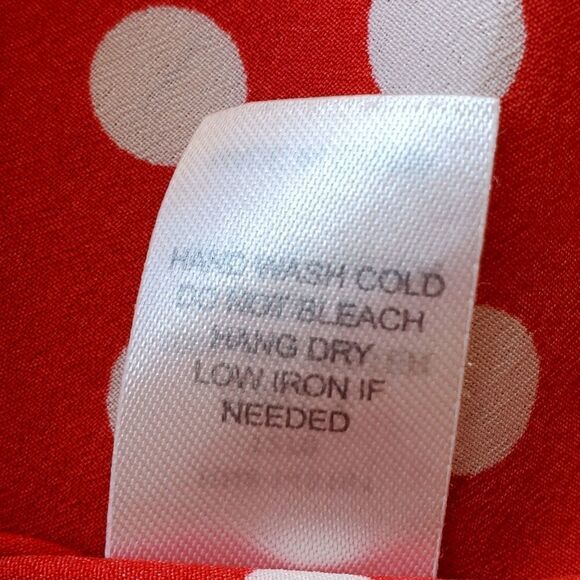 🔺️Charming Charlie Red Polka Dot Print Sleeveless Top Large - Picture 12 of 12